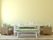 Dining-room interior. stock illustration Dining-room interior. stock illustration
