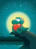 Dino In Love stock illustration Dino In Love stock illustration