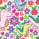 Dino plant flower seamless pattern royalty free illustration Dino plant flower seamless pattern royalty free illustration