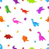 Dinosaur cartoon vector background. Seamless pattern, texture, wallpaper royalty free illustration Dinosaur cartoon vector background. Seamless pattern, texture, wallpaper royalty free illustration