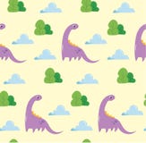 Dinosaur seamless background in kawaii style vector stock illustration Dinosaur seamless background in kawaii style vector stock illustration