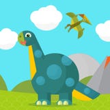 Dinosaure de bande dessinée - illustration pour les enfants illustration stock Dinosaure de bande dessinée - illustration pour les enfants illustration stock