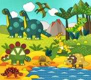 Dinosaure de bande dessinée - illustration pour les enfants illustration de vecteur Dinosaure de bande dessinée - illustration pour les enfants illustration de vecteur