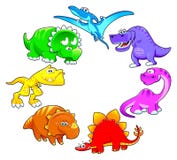Dinosaursregnbåge. stock illustrationer Dinosaursregnbåge. stock illustrationer