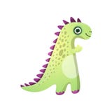 Dinossauro de sorriso verde bonito com as placas violetas de pr?-hist?rico ilustração royalty free Dinossauro de sorriso verde bonito com as placas violetas de pr?-hist?rico ilustração royalty free