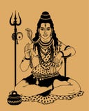 Dio indiano Shiva illustrazione vettoriale Dio indiano Shiva illustrazione vettoriale