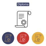 Diploma, certificado, icono del premio libre illustration Diploma, certificado, icono del premio libre illustration