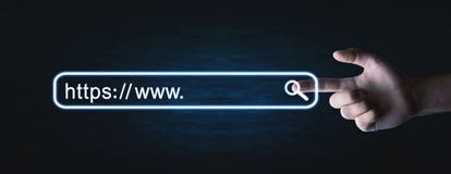 Dirección masculina de los https del presionado a mano Concepto de la búsqueda del Internet imagen de archivo Dirección masculina de los https del presionado a mano Concepto de la búsqueda del Internet imagen de archivo