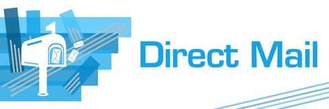 Direct mail Blauwe Gestreken Strepen vector illustratie Direct mail Blauwe Gestreken Strepen vector illustratie