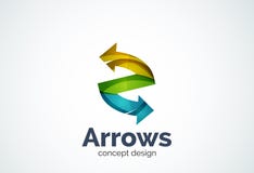 Direction arrows logo stock illustration Direction arrows logo stock illustration