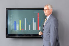 Director on meeting with chart royalty free stock image Director on meeting with chart royalty free stock image