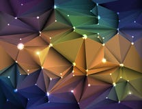 Dirigez l'illustration 3D abstrait géométrique, polygonal, modèle de triangle dans la forme de structure de molécule illustration libre de droits Dirigez l'illustration 3D abstrait géométrique, polygonal, modèle de triangle dans la forme de structure de molécule illustration libre de droits