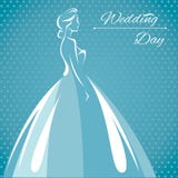 Dirigez l'illustration d'une silhouette d'une jeune mariée dans des dres d'un mariage illustration libre de droits Dirigez l'illustration d'une silhouette d'une jeune mariée dans des dres d'un mariage illustration libre de droits