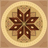 Dirigez l'illustration de la baklava d'un plat rond avec un modèle traditionnel illustration de vecteur Dirigez l'illustration de la baklava d'un plat rond avec un modèle traditionnel illustration de vecteur