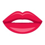 Dirigez l'image de belles lèvres femelles, rouge à lèvres rouge illustration stock Dirigez l'image de belles lèvres femelles, rouge à lèvres rouge illustration stock