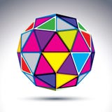 Dirigez l'objet abstrait moderne dimensionnel, boule de la disco 3d psyche illustration de vecteur Dirigez l'objet abstrait moderne dimensionnel, boule de la disco 3d psyche illustration de vecteur
