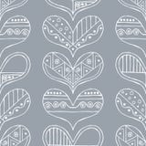 Dirigez le modèle sans couture tiré par la main, coeurs puérils stylisés décoratifs Gribouillez le style, drawi mignon de main d' Photo stock Dirigez le modèle sans couture tiré par la main, coeurs puérils stylisés décoratifs Gribouillez le style, drawi mignon de main d' Photo stock