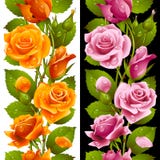 Dirigez le patt sans couture vertical de rose de jaune et de rose illustration libre de droits Dirigez le patt sans couture vertical de rose de jaune et de rose illustration libre de droits