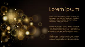 Dirigez les effets de la lumière d'or d'illustration sur le fond noir Les lumières soustraient, concept doux d'or de bokeh avec l illustration libre de droits Dirigez les effets de la lumière d'or d'illustration sur le fond noir Les lumières soustraient, concept doux d'or de bokeh avec l illustration libre de droits