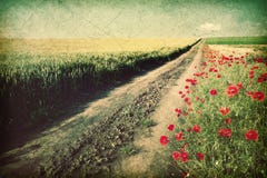 Dirt Country Road - Vintage Image Stock Photography Dirt Country Road - Vintage Image Stock Photography