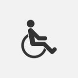 Disabled icon, handicapped, deformed, defective vector illustration Disabled icon, handicapped, deformed, defective vector illustration