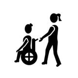 Disabled icon vector isolated on white background, Disabled sign royalty free illustration Disabled icon vector isolated on white background, Disabled sign royalty free illustration