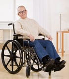 Disabled man in wheelchair