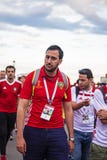 Disappointed football fans of Morocco after loss. A man with a beard. stock photography Disappointed football fans of Morocco after loss. A man with a beard. stock photography