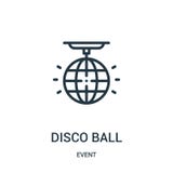 disco ball icon vector from event collection. Thin line disco ball outline icon vector illustration stock illustration disco ball icon vector from event collection. Thin line disco ball outline icon vector illustration stock illustration