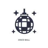 disco ball icon on white background. Simple element illustration from free time concept royalty free illustration disco ball icon on white background. Simple element illustration from free time concept royalty free illustration