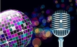 Disco Ball With Microphone Stock Photos Disco Ball With Microphone Stock Photos