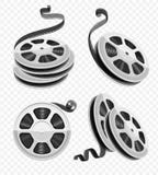 Discos video de la película de cine de la película con el sistema de cinta libre illustration Discos video de la película de cine de la película con el sistema de cinta libre illustration