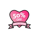 50% Discount Offer- discount promotion sale Brilliant poster, banner, ads. Valentine Day Sale, holiday discount tag, special offer royalty free illustration 50% Discount Offer- discount promotion sale Brilliant poster, banner, ads. Valentine Day Sale, holiday discount tag, special offer royalty free illustration