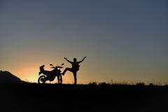 Discover the motorcycles by visiting the different places Stock Photography Discover the motorcycles by visiting the different places Stock Photography