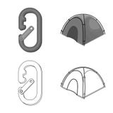Dise?o del vector de logotipo del alpinismo y del pico Sistema del ejemplo com?n del vector del alpinismo y del campo ilustración del vector Dise?o del vector de logotipo del alpinismo y del pico Sistema del ejemplo com?n del vector del alpinismo y del campo ilustración del vector