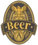 Disegno del contrassegno della birra illustrazione di stock Disegno del contrassegno della birra illustrazione di stock
