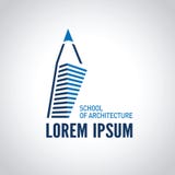 Diseño abstracto del logotipo de la arquitectura libre illustration Diseño abstracto del logotipo de la arquitectura libre illustration