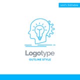 Diseño azul para creativo, creatividad, cabeza, idea del logotipo, pensando libre illustration Diseño azul para creativo, creatividad, cabeza, idea del logotipo, pensando libre illustration