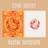 Diseño de la cubierta con el modelo chino ilustración del vector Diseño de la cubierta con el modelo chino ilustración del vector