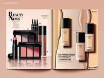 Diseño de la revista de la belleza stock de ilustración Diseño de la revista de la belleza stock de ilustración