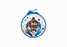 Diseño del logotipo de la tortuga ilustración del vector Diseño del logotipo de la tortuga ilustración del vector