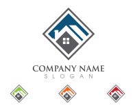 Diseño del logotipo de Real Estate, de la propiedad y de la construcción Fotos de archivo Diseño del logotipo de Real Estate, de la propiedad y de la construcción Fotos de archivo