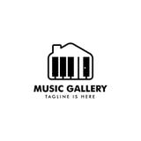 Diseño del logotipo del hogar de la música libre illustration Diseño del logotipo del hogar de la música libre illustration