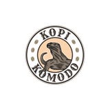 Diseño del logotipo del komodo de Kopi stock de ilustración Diseño del logotipo del komodo de Kopi stock de ilustración