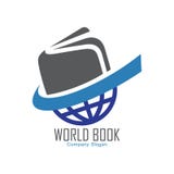 Diseño del logotipo del libro del mundo libre illustration Diseño del logotipo del libro del mundo libre illustration