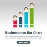 Diseño del vector de la carta de barra con el hombre de negocios Icons stock de ilustración Diseño del vector de la carta de barra con el hombre de negocios Icons stock de ilustración