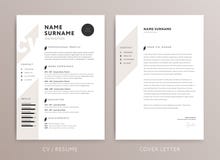 Diseño elegante del CV - plantilla de la carta de presentación del curriculum vitae - ROS stock de ilustración Diseño elegante del CV - plantilla de la carta de presentación del curriculum vitae - ROS stock de ilustración