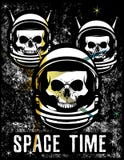 Diseño gráfico de la camiseta del cráneo del espacio del vintage libre illustration Diseño gráfico de la camiseta del cráneo del espacio del vintage libre illustration
