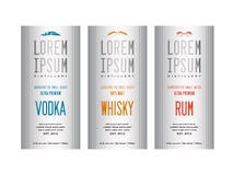 Diseños de la etiqueta de la botella del licor stock de ilustración Diseños de la etiqueta de la botella del licor stock de ilustración