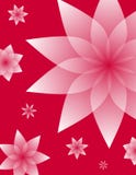 Diseños florales rosados en fondo rojo libre illustration Diseños florales rosados en fondo rojo libre illustration